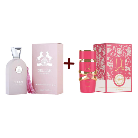 PROMO - DELILAH MAISON ALLHAMBRA 100 ML  +  LATTAFA YARA CANDY 100 ML