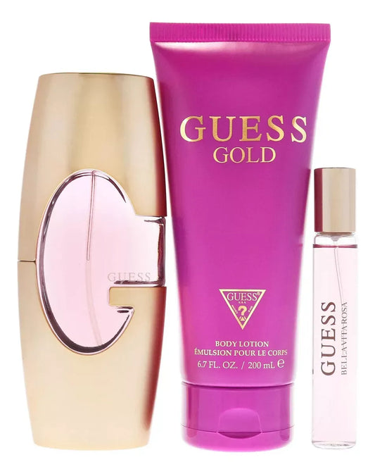SET GUESS GOLD  POR 3 PIEZAS MUJER