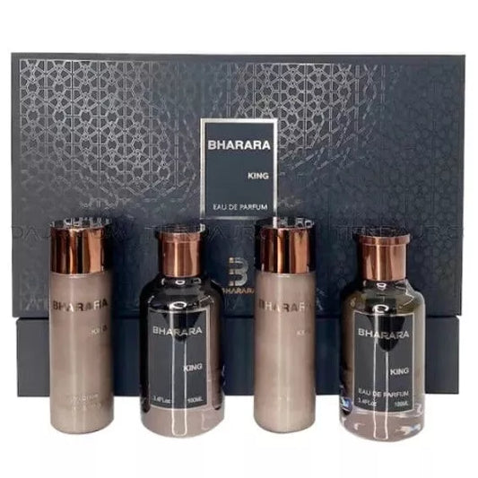 SET BHARARA KING X 4 PZ BODY LOTION 150 ML + AFTER SHAVE + SHOWER GEL + PERFUME