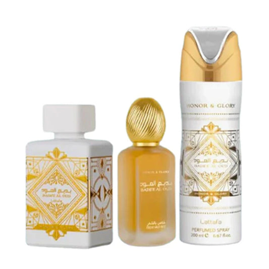 SET BADEE AL OUD HONOR & GLORY 3 PIEZAS EDP