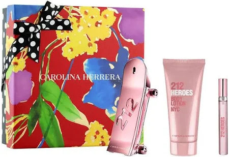 SET 212 HEROES HER X3 PZ PERFUME 80 ML + BODY LOTION+ PERFUMERO 10 ML